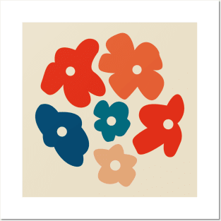 Aesthetic Retro Flowers Posters and Art